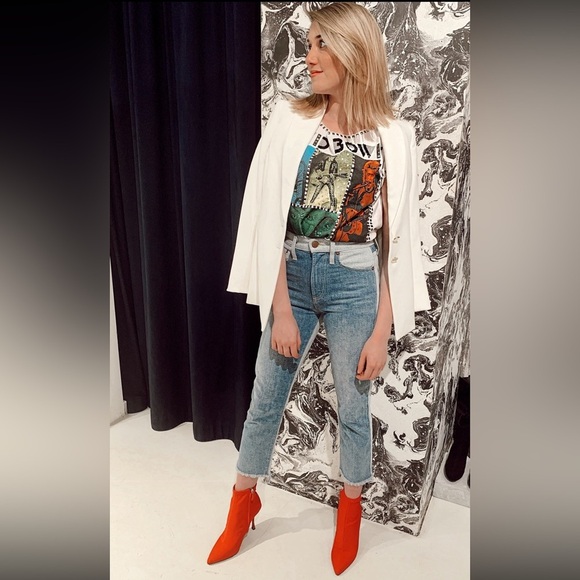 AO.LA Alice + Olivia Amazing Well Played Step Hem Jeans NWT Size 28 - Picture 3 of 3